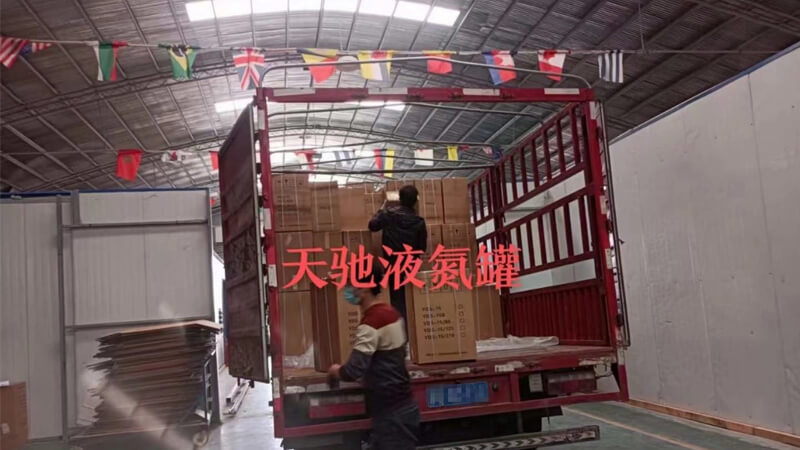 運（yùn）往俄羅斯的www.桃色av嫩草.com液氮罐今日（rì）發貨