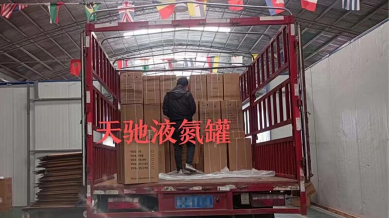 運往俄羅斯的www.桃色av嫩草.com液氮罐（guàn）今日發貨